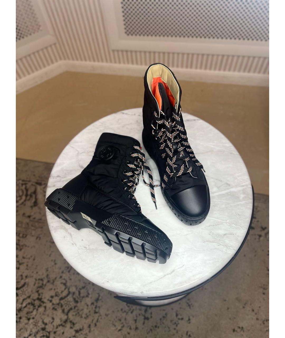 HERMES Черные текстильные ботинки, фото 2