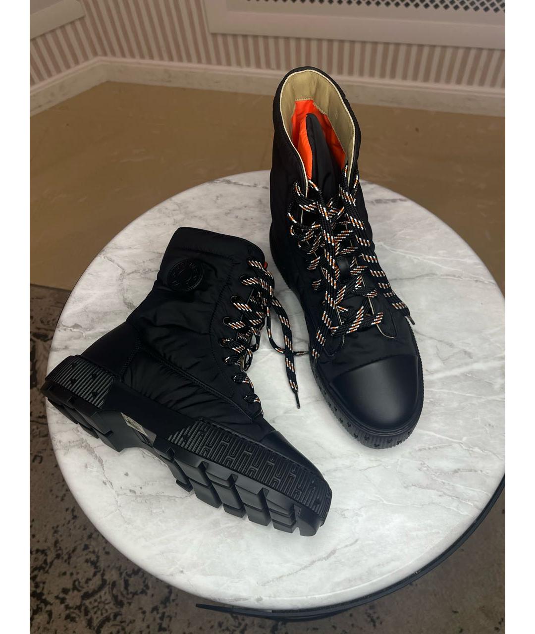 HERMES Черные текстильные ботинки, фото 4