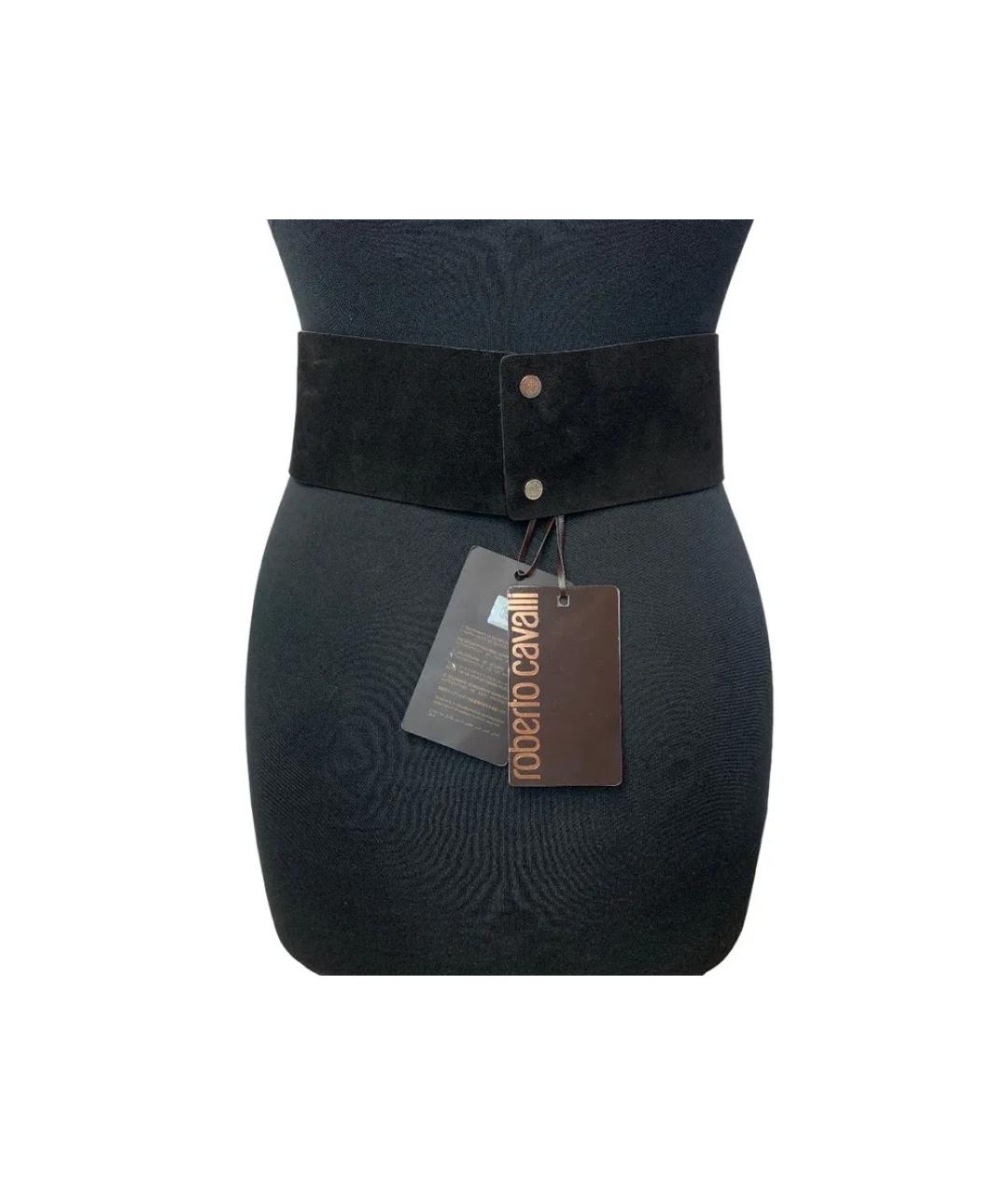 ROBERTO CAVALLI Черный замшевый ремень, фото 5