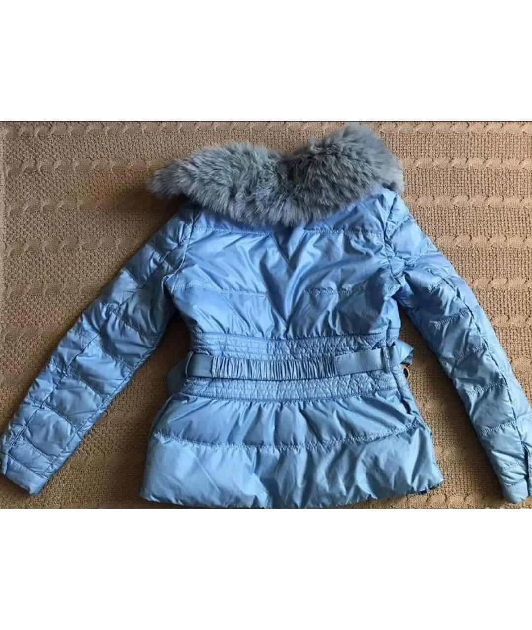 VERSACE COLLECTION Голубой полиэстеровый пуховик, фото 3