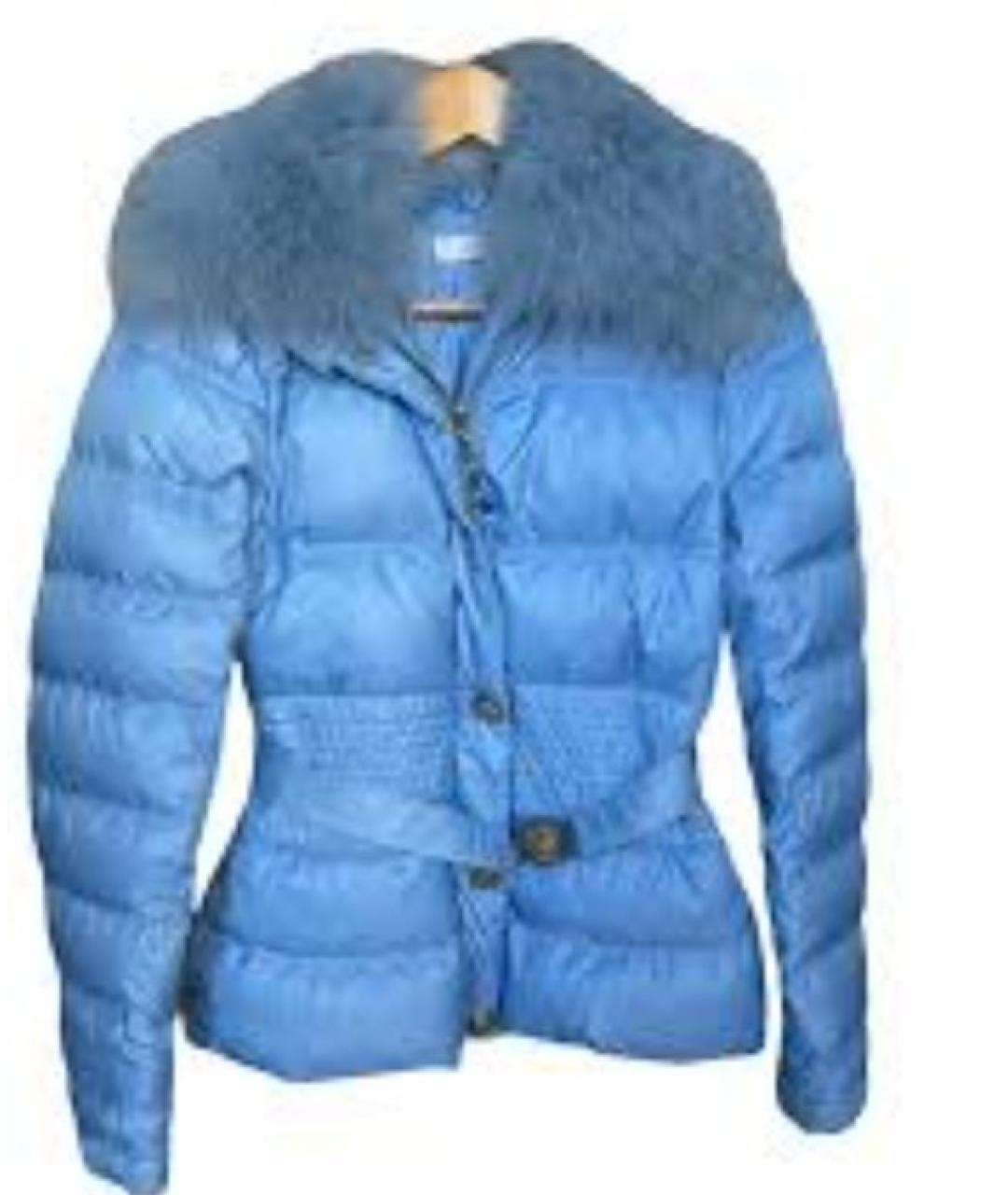 VERSACE COLLECTION Голубой полиэстеровый пуховик, фото 2