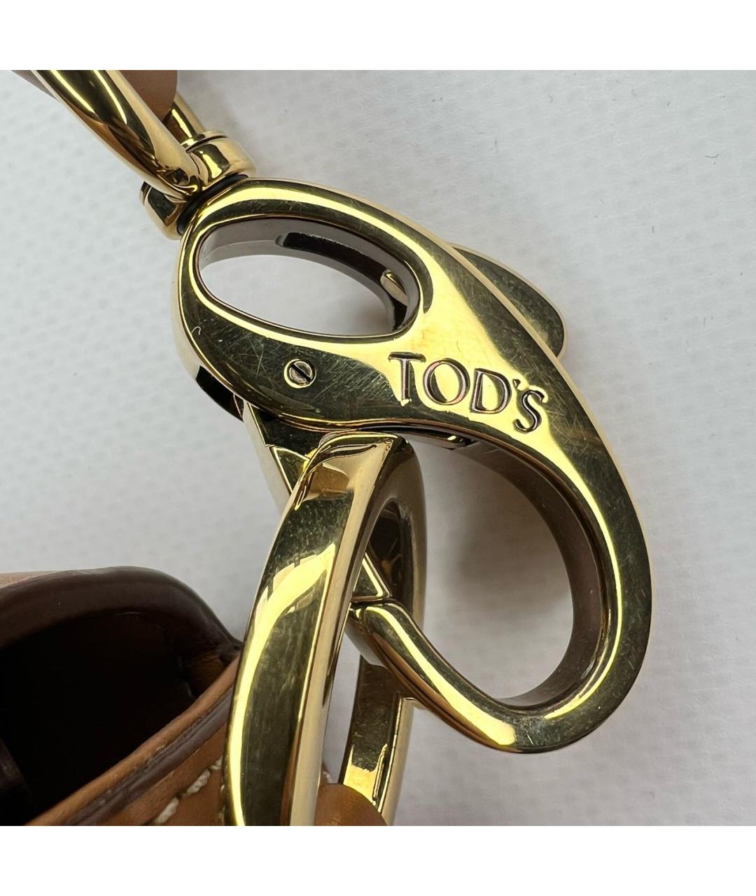 TOD'S Горчичная кожаная сумка через плечо, фото 6