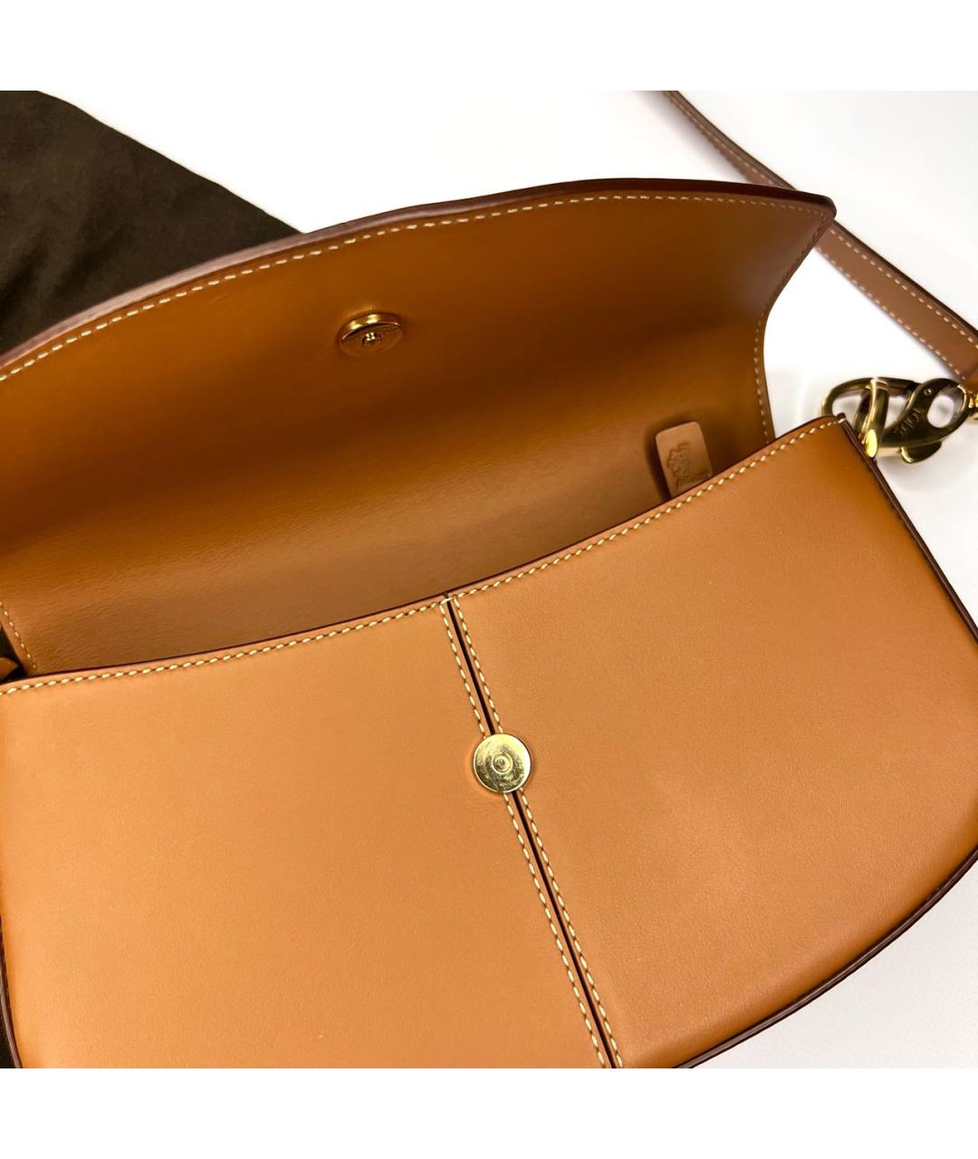 TOD'S Горчичная кожаная сумка через плечо, фото 7