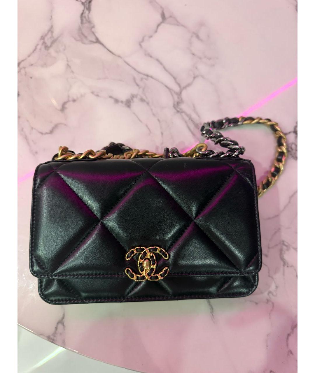 CHANEL Черная кожаная сумка через плечо, фото 3