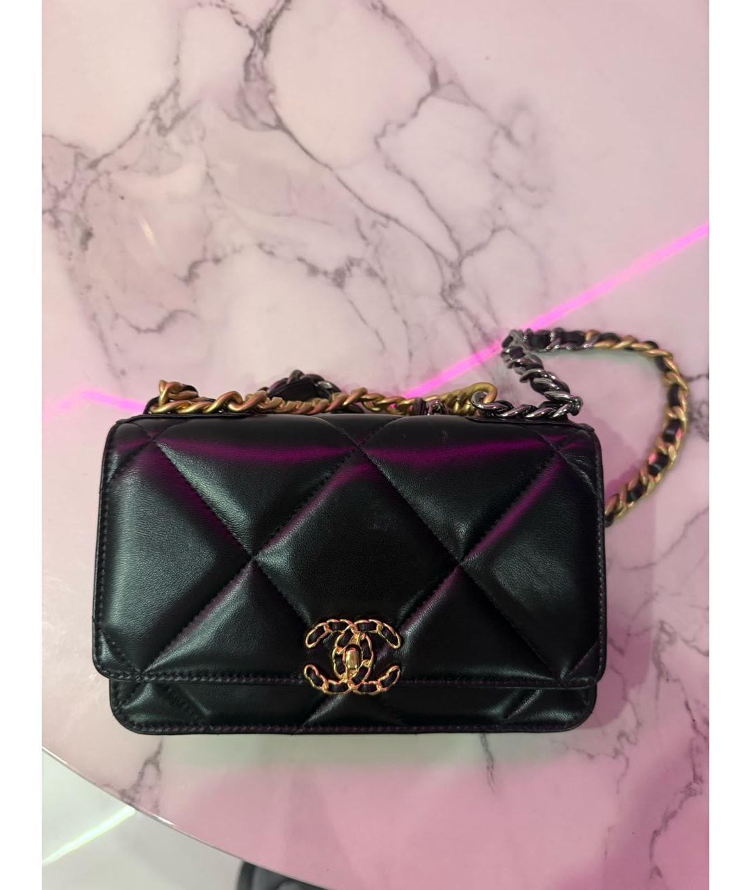 CHANEL Черная кожаная сумка через плечо, фото 5