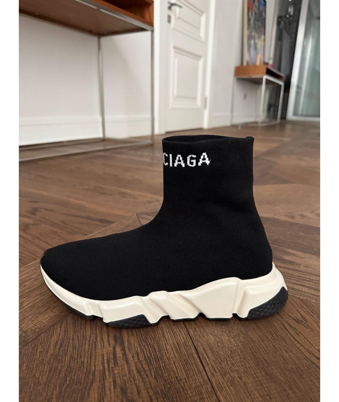 BALENCIAGA Черные текстильные кроссовки, фото 9