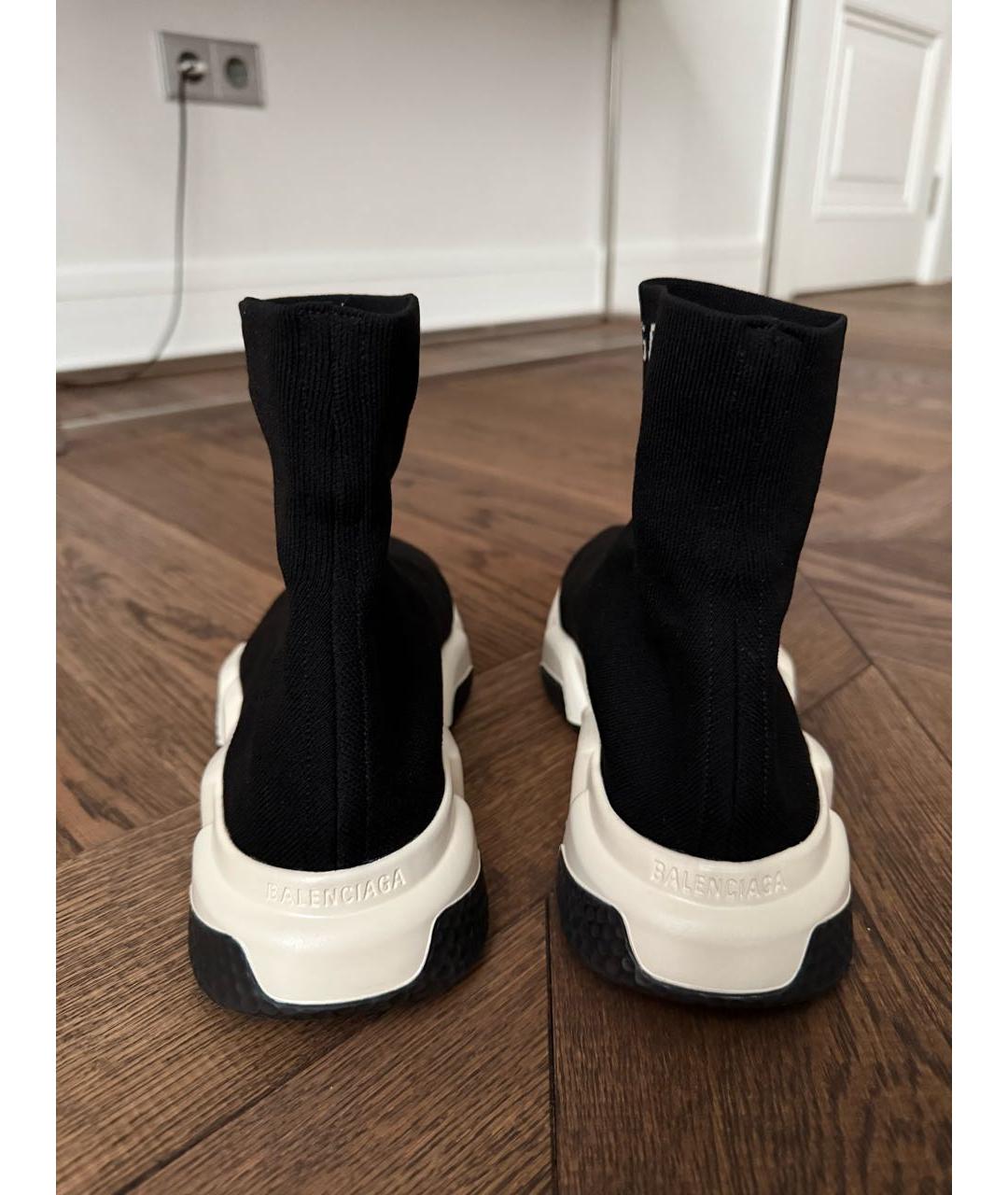 BALENCIAGA Черные текстильные кроссовки, фото 4