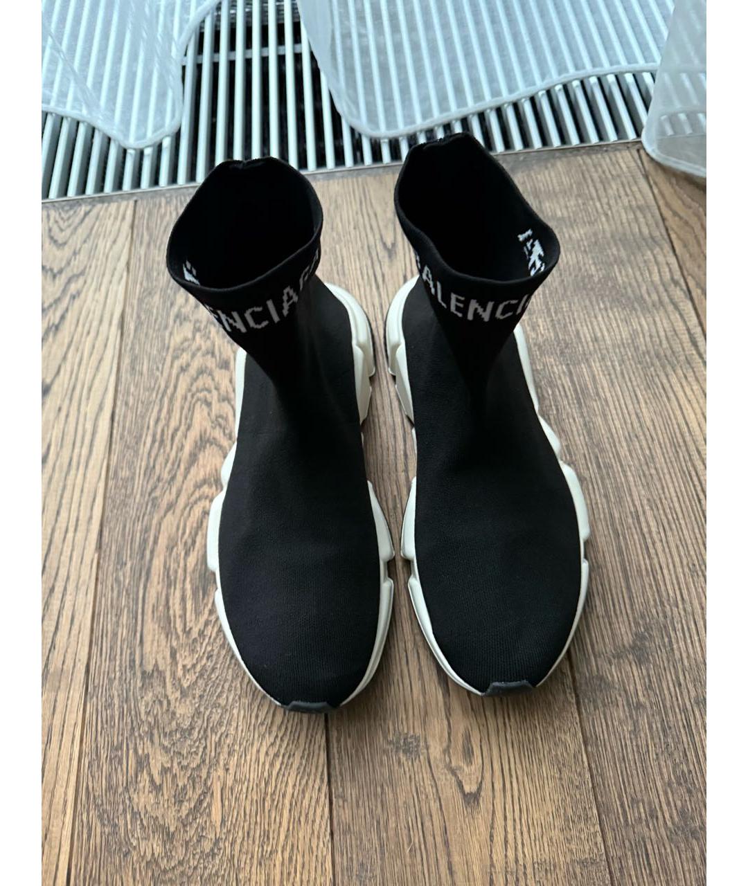 BALENCIAGA Черные текстильные кроссовки, фото 3