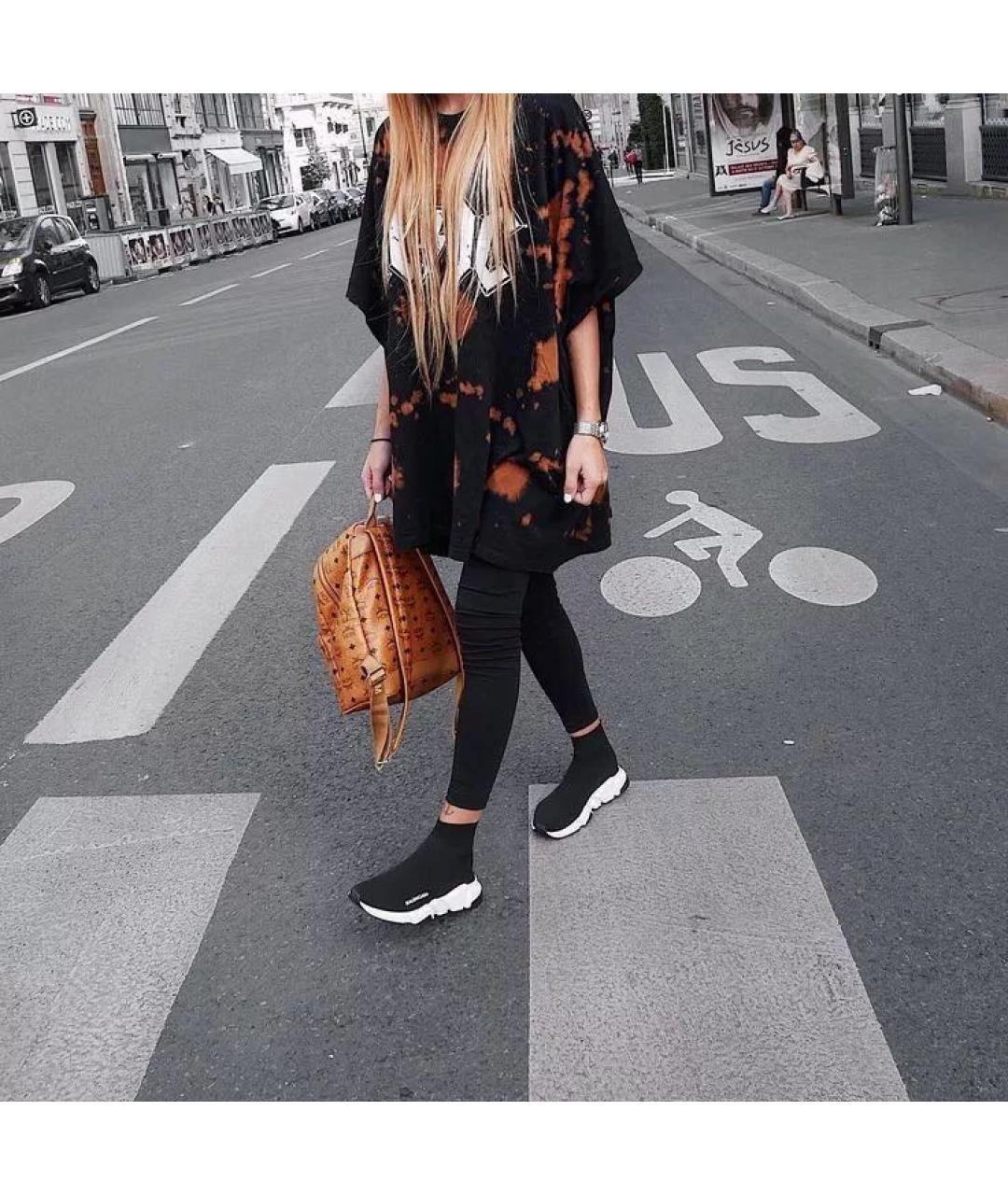 BALENCIAGA Черные текстильные кроссовки, фото 6