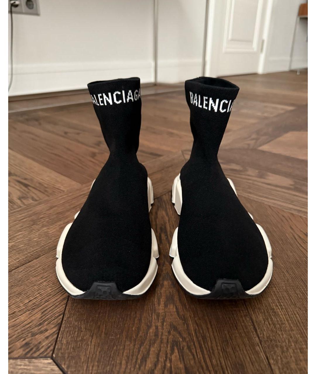 BALENCIAGA Черные текстильные кроссовки, фото 2