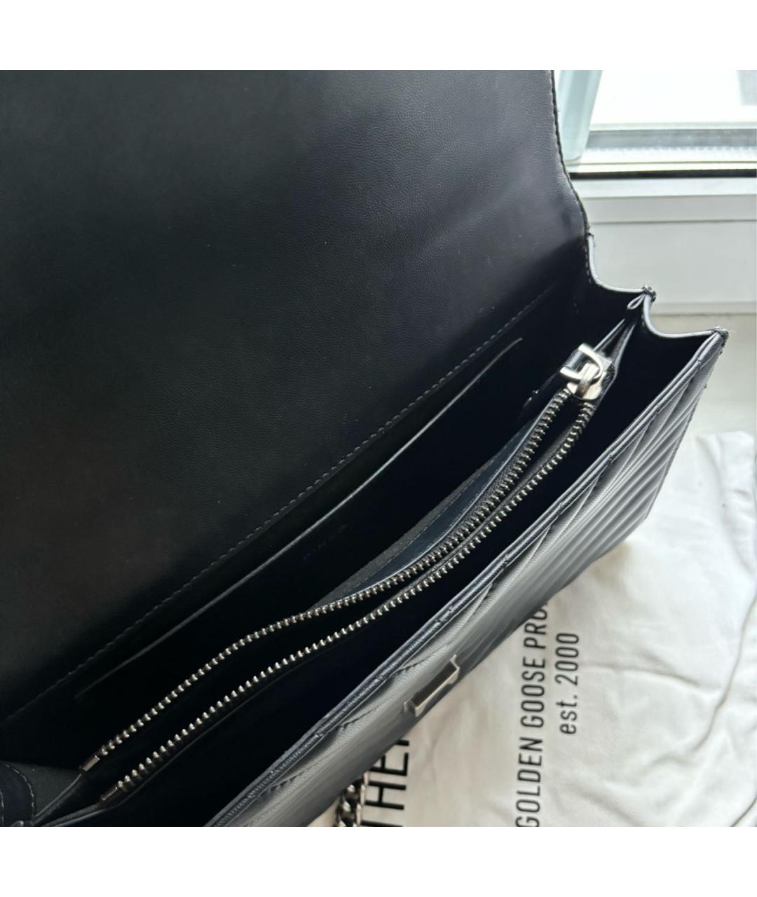 PINKO Черная кожаная сумка через плечо, фото 4