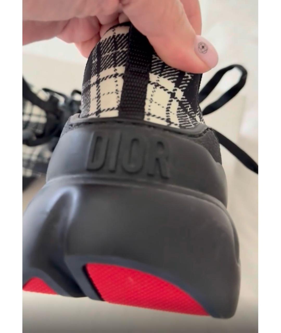 CHRISTIAN DIOR Черные текстильные кроссовки, фото 4