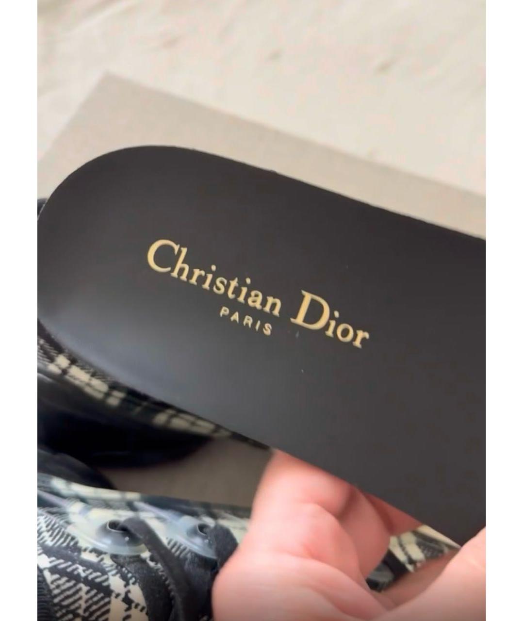 CHRISTIAN DIOR Черные текстильные кроссовки, фото 5