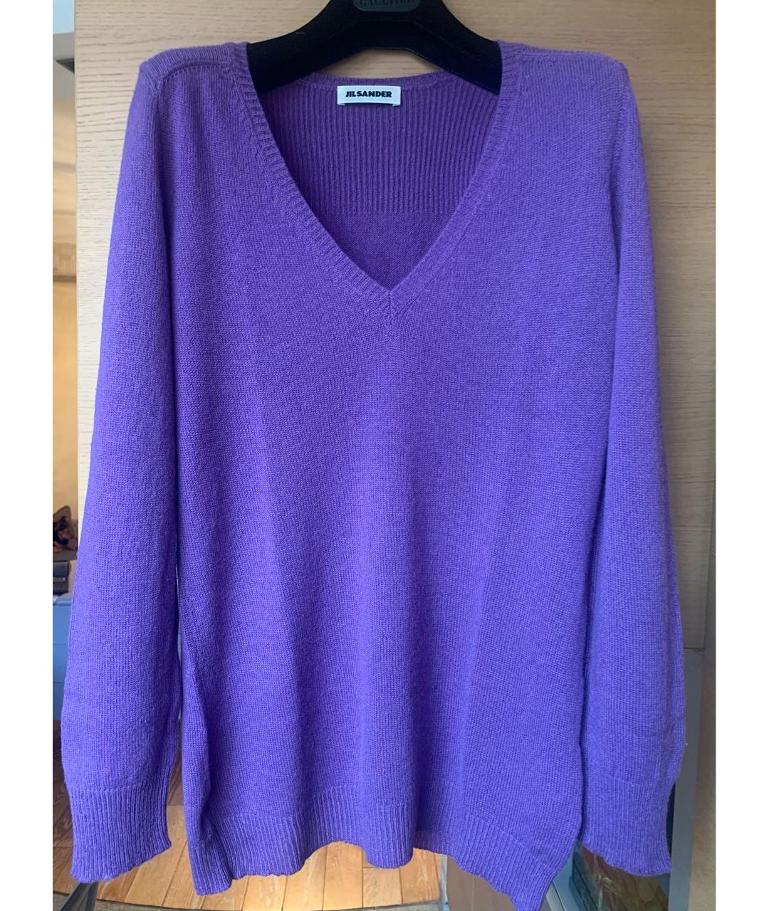 JIL SANDER Фиолетовый кашемировый джемпер / свитер, фото 6