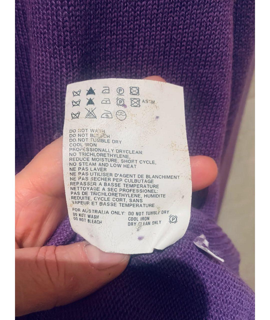 JIL SANDER Фиолетовый кашемировый джемпер / свитер, фото 5