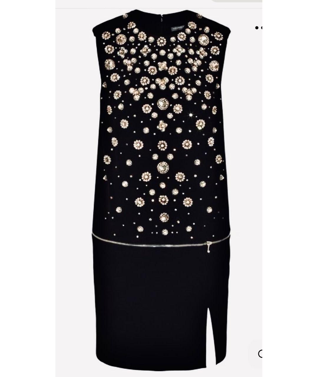 ALEXANDER MCQUEEN Черное вискозное коктейльное платье, фото 9