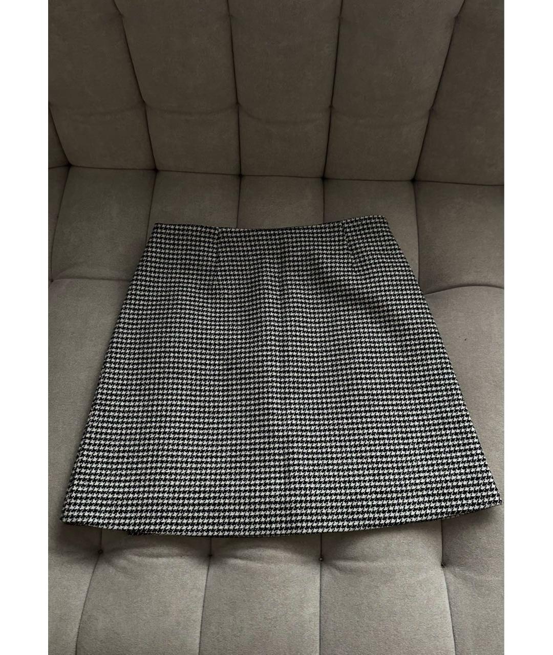 ERMANNO SCERVINO Серая хлопковая юбка мини, фото 4