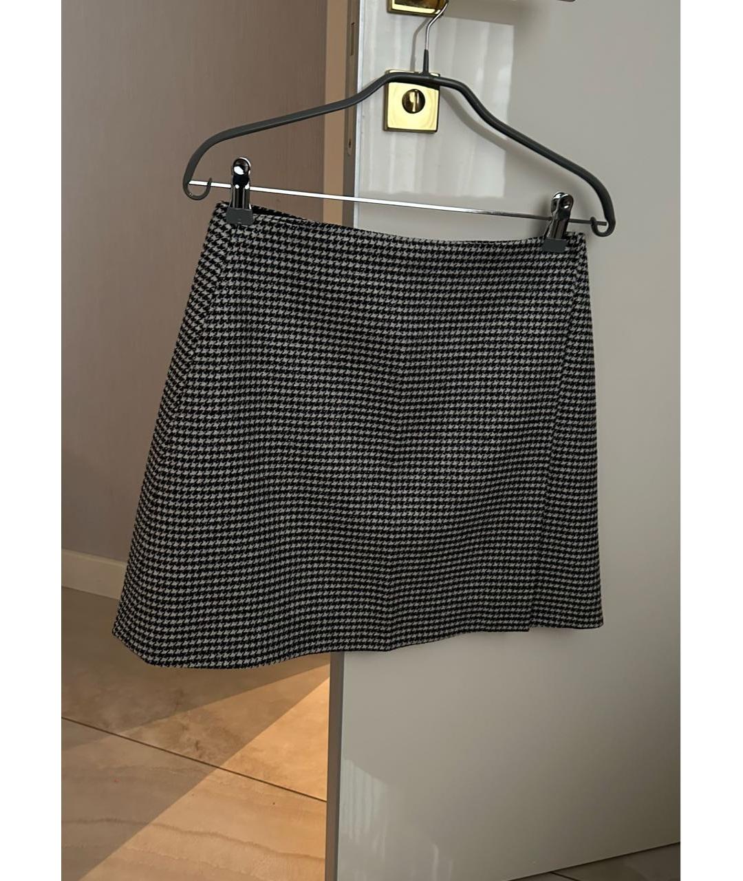 ERMANNO SCERVINO Серая хлопковая юбка мини, фото 5