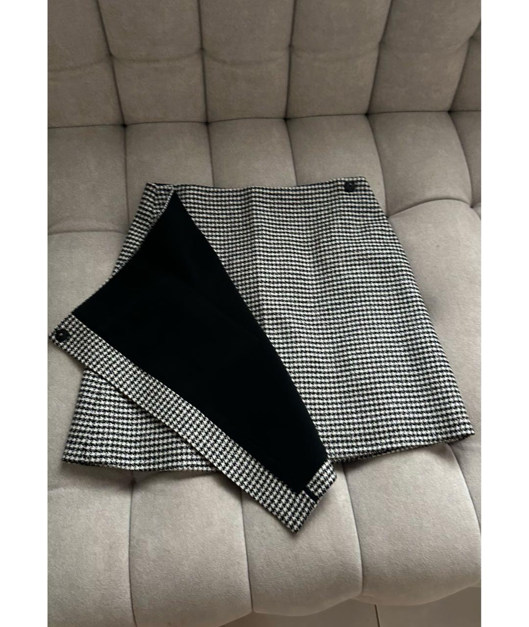 ERMANNO SCERVINO Серая хлопковая юбка мини, фото 2