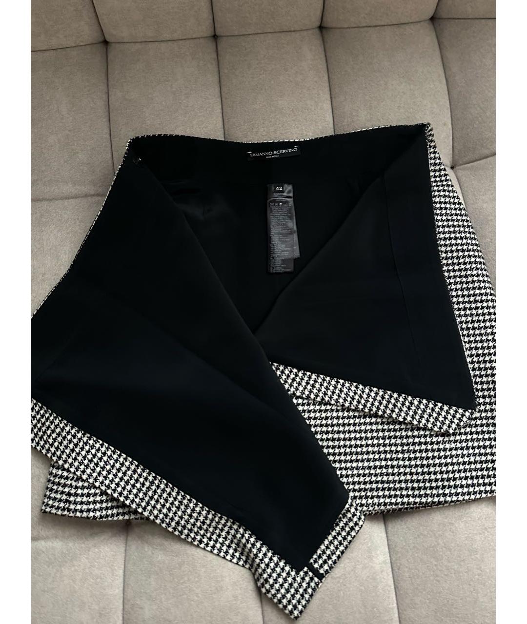 ERMANNO SCERVINO Серая хлопковая юбка мини, фото 3