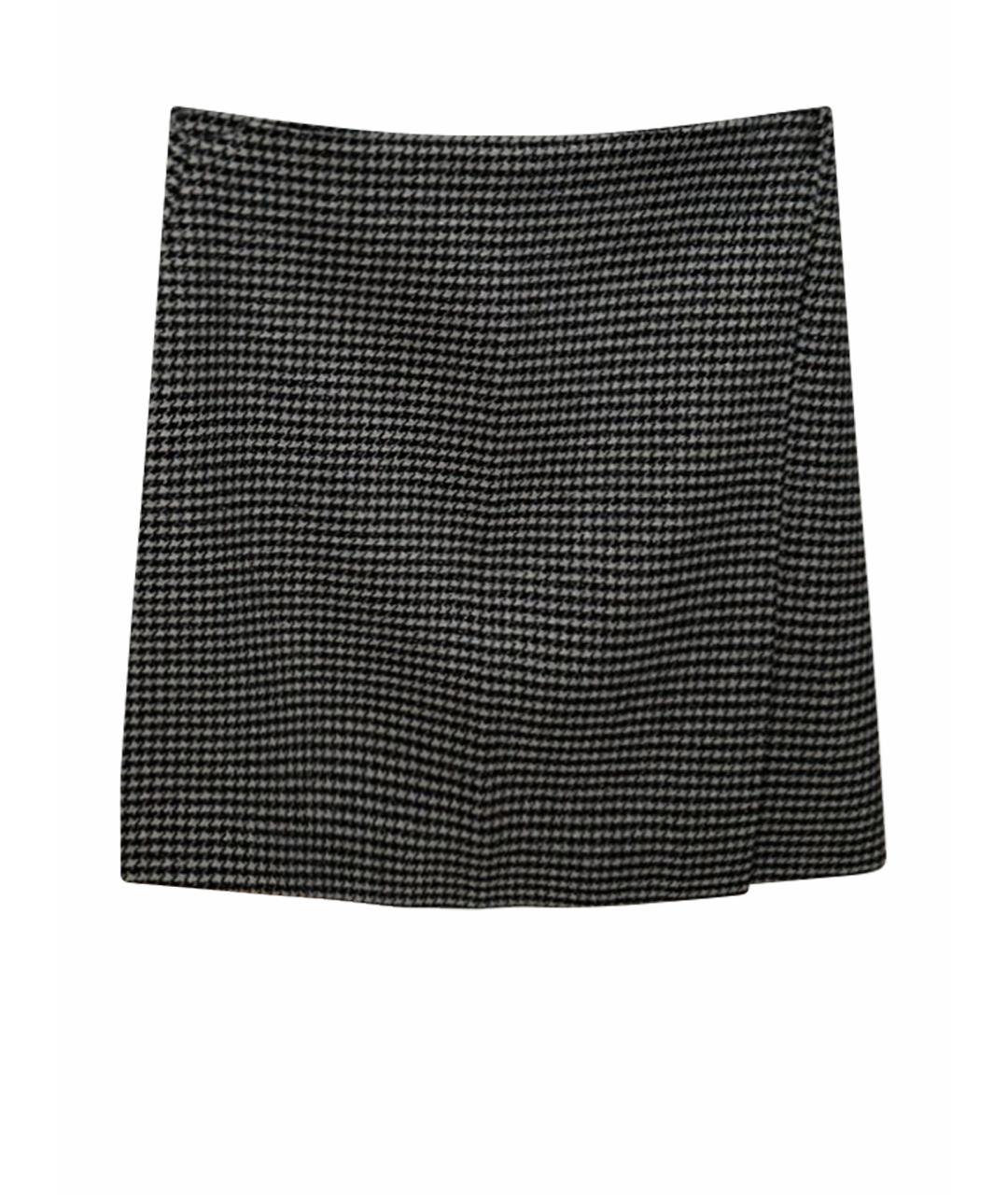 ERMANNO SCERVINO Серая хлопковая юбка мини, фото 1