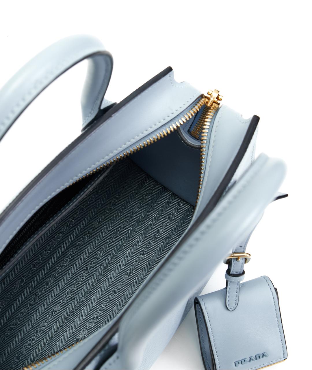 PRADA Голубая кожаная сумка на плечо, фото 6