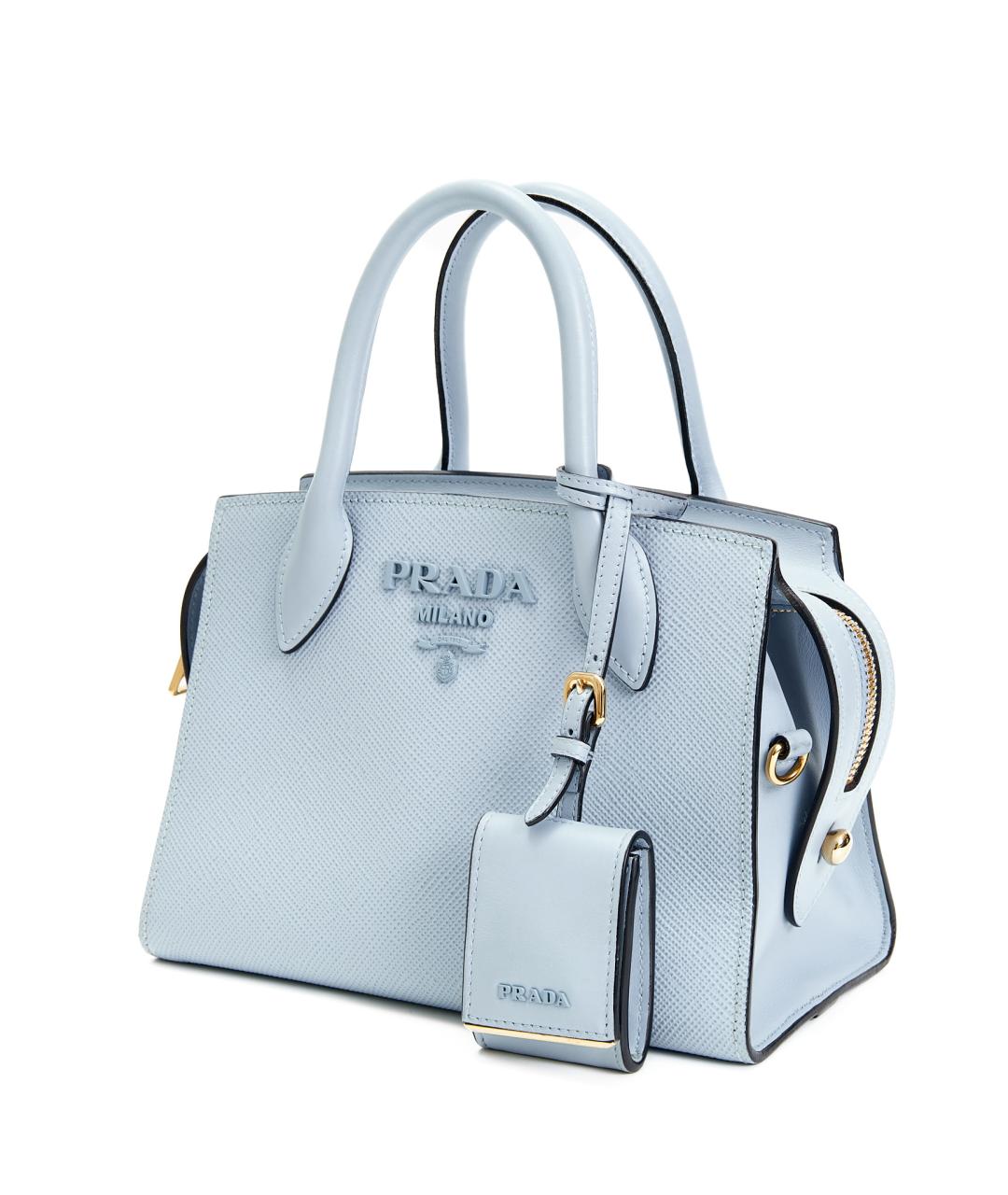 PRADA Голубая кожаная сумка на плечо, фото 2