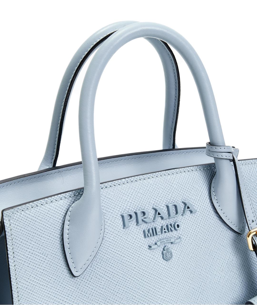 PRADA Голубая кожаная сумка на плечо, фото 5