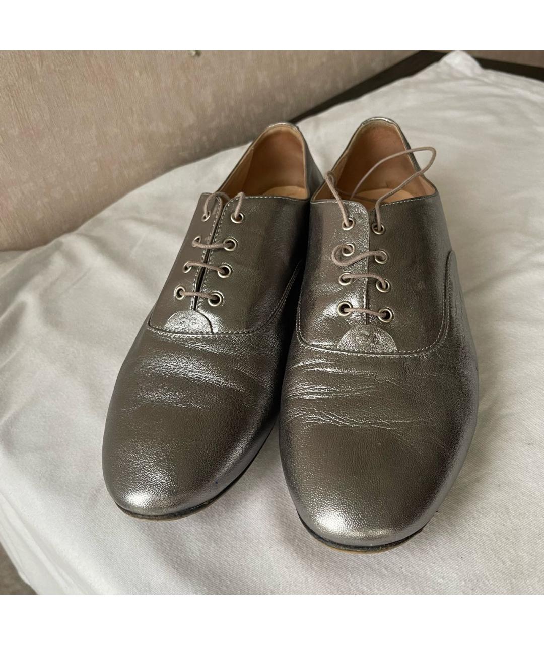 ESCADA Серебряные кожаные брогги и оксфорды, фото 2