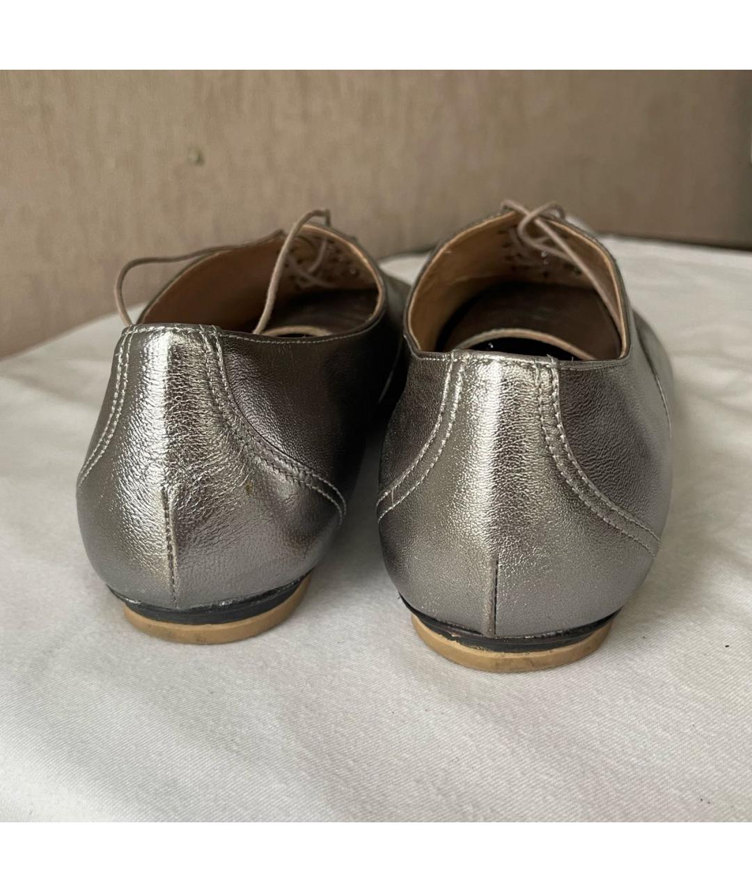 ESCADA Серебряные кожаные брогги и оксфорды, фото 4