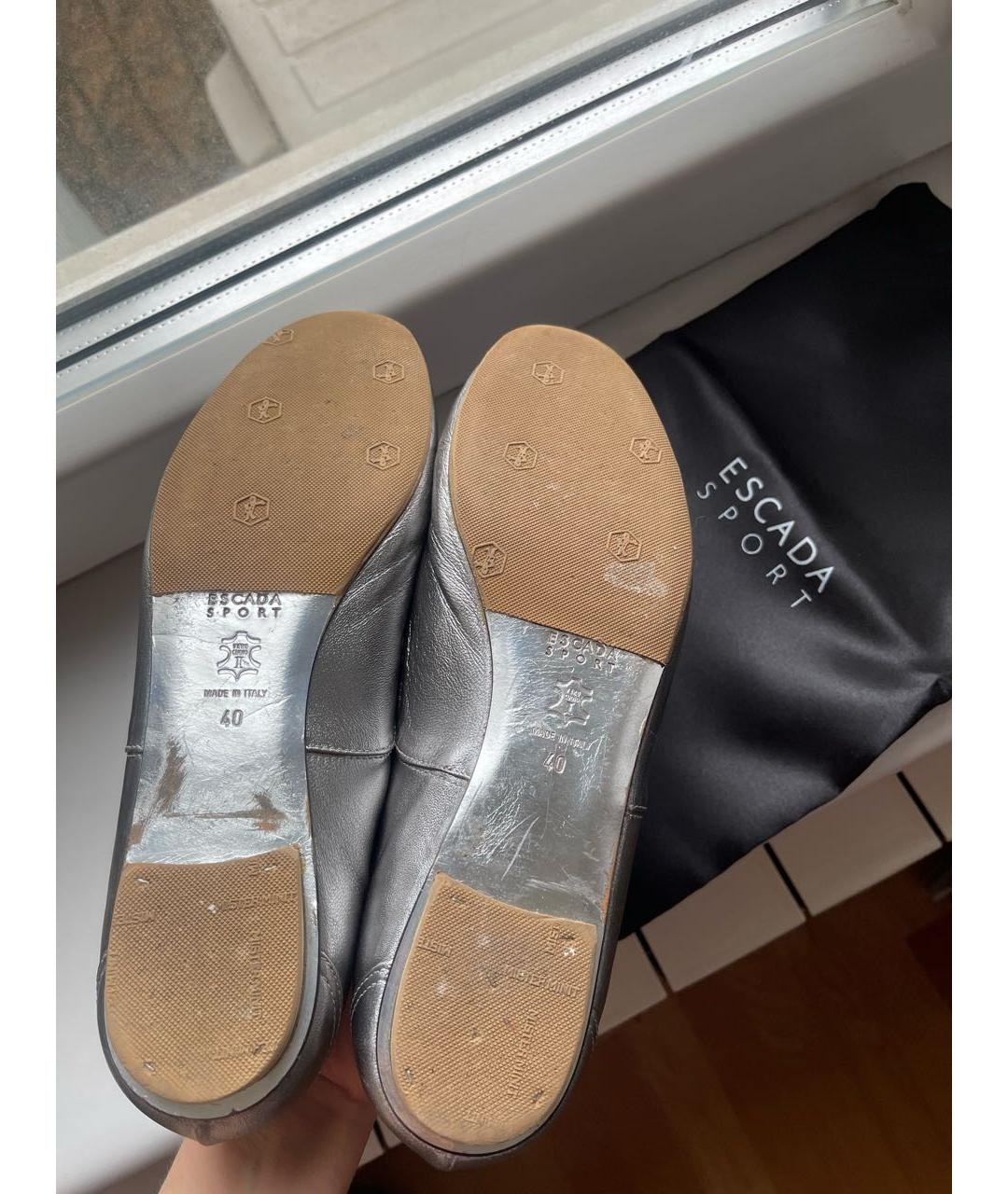 ESCADA Серебряные кожаные брогги и оксфорды, фото 5