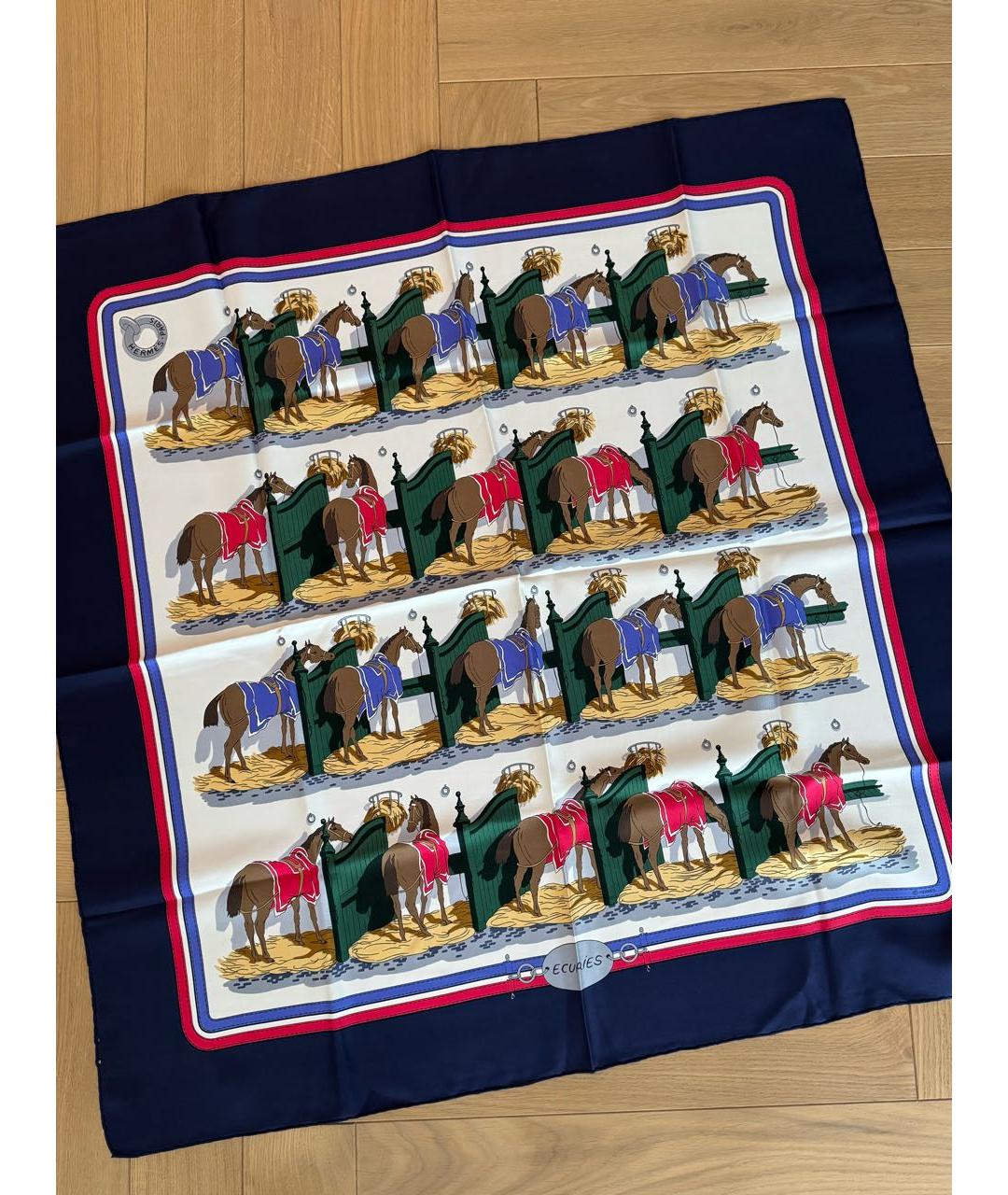 HERMES Мульти шелковый платок, фото 4