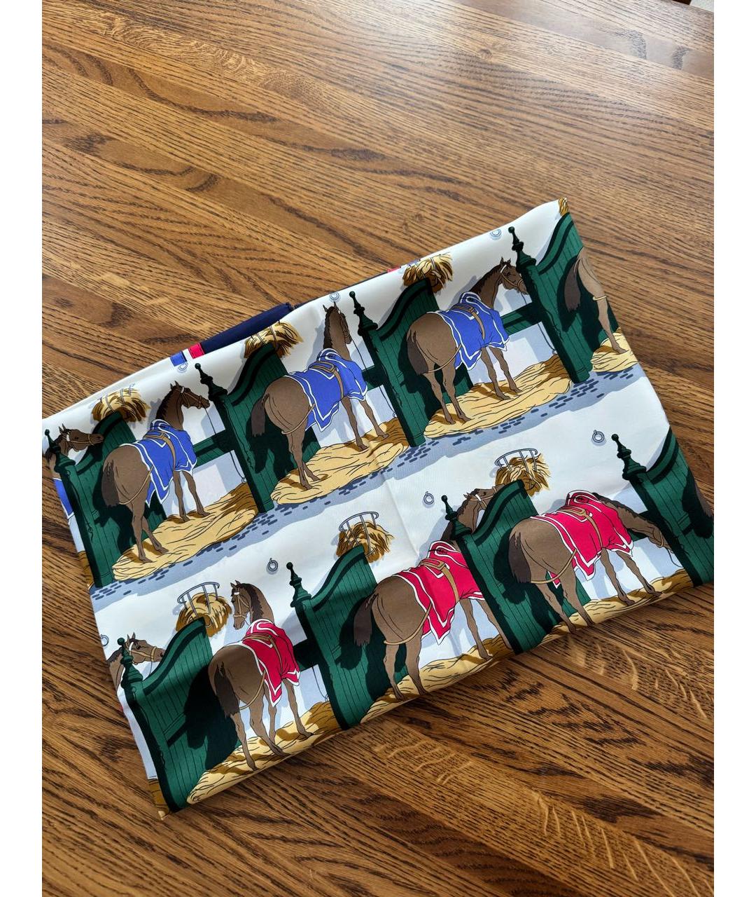 HERMES Мульти шелковый платок, фото 2