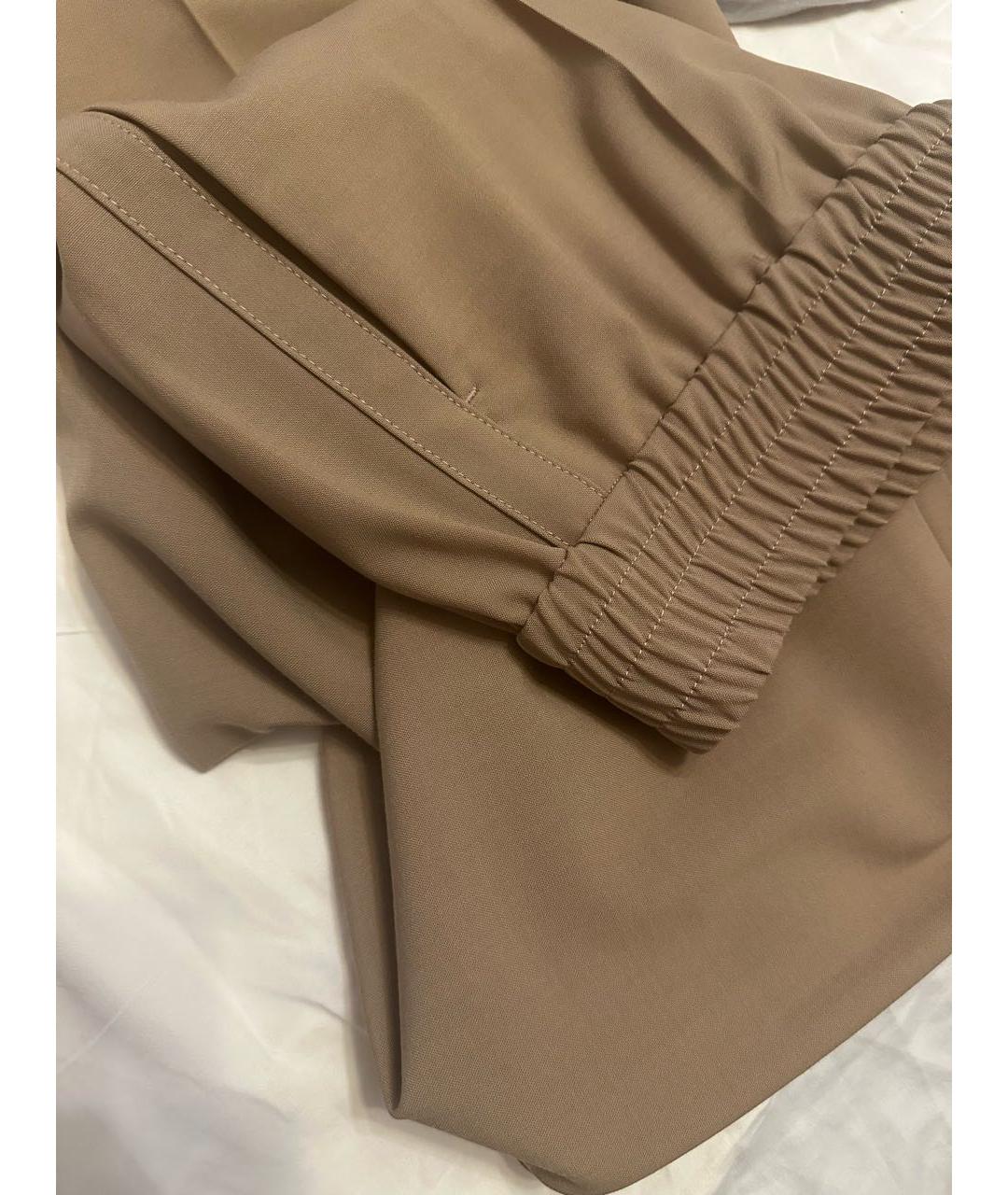 BRUNELLO CUCINELLI Бежевые брюки широкие, фото 4