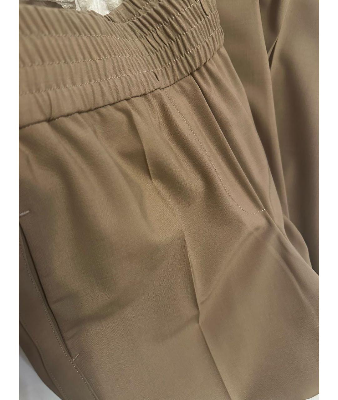 BRUNELLO CUCINELLI Бежевые брюки широкие, фото 7