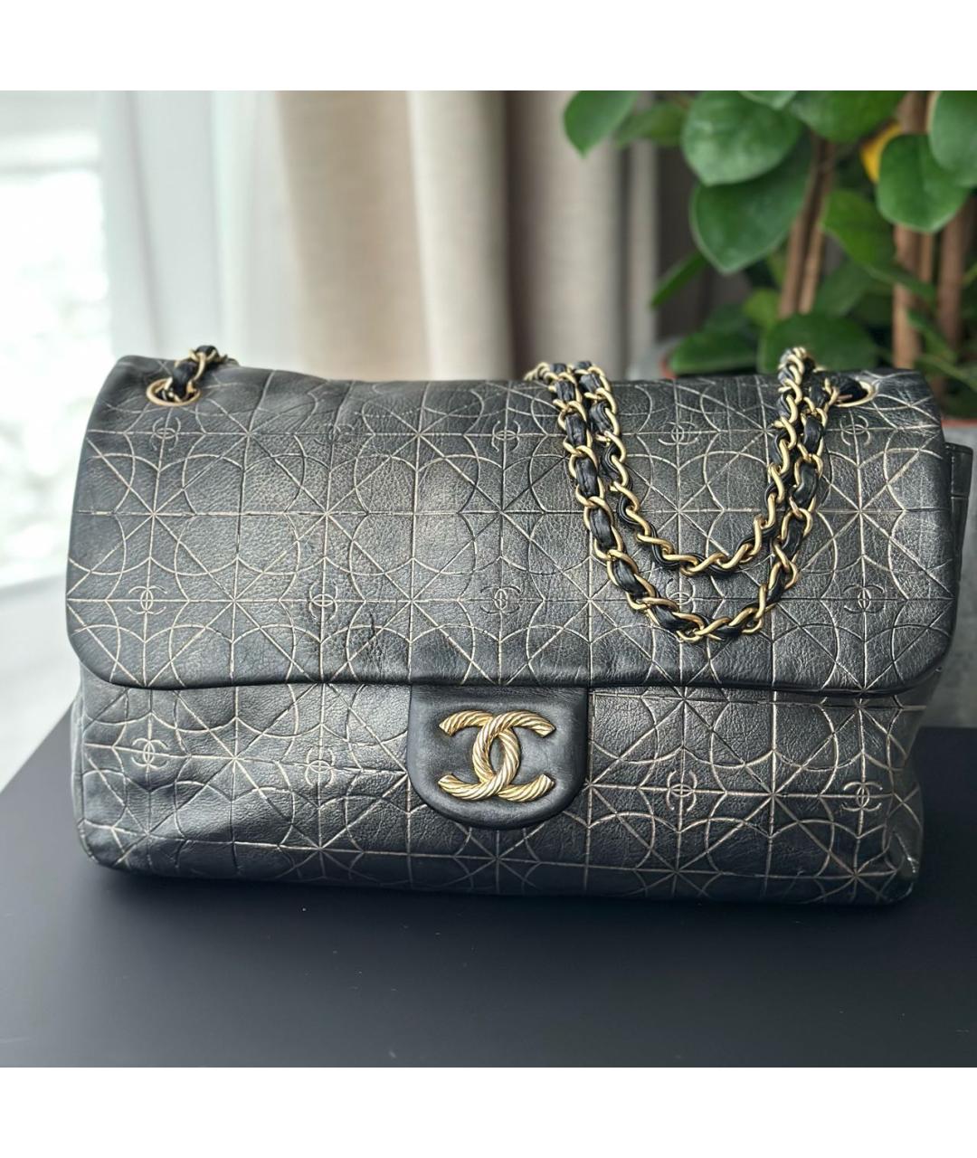 CHANEL Черная кожаная сумка через плечо, фото 3