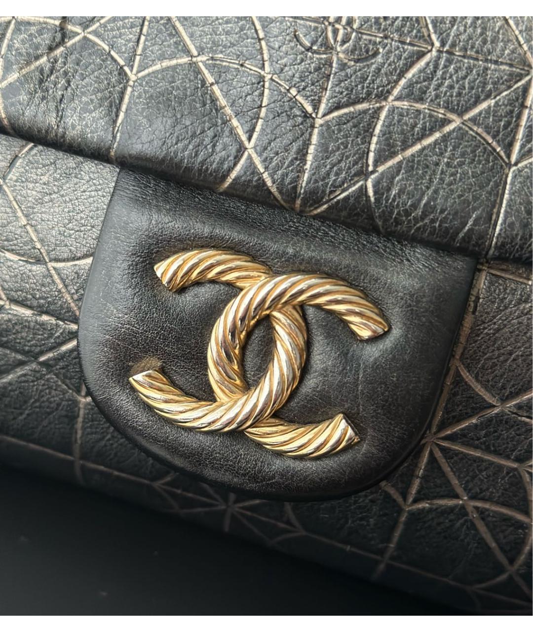 CHANEL Черная кожаная сумка через плечо, фото 5