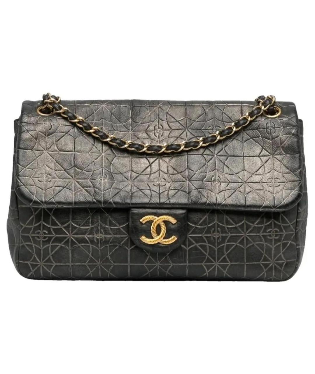 CHANEL Черная кожаная сумка через плечо, фото 6