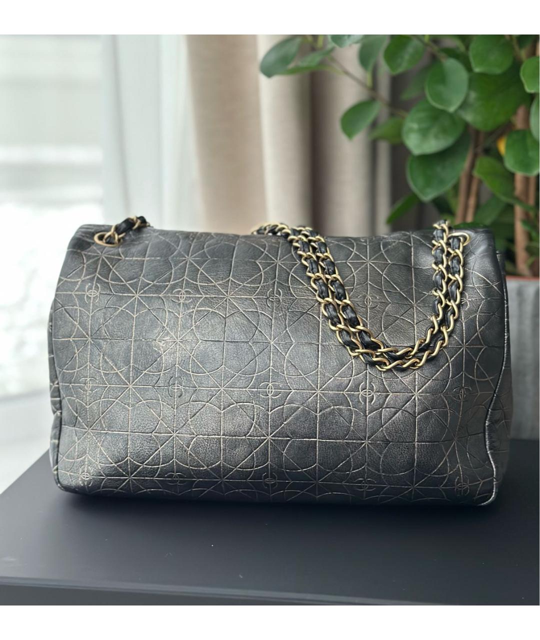 CHANEL Черная кожаная сумка через плечо, фото 4