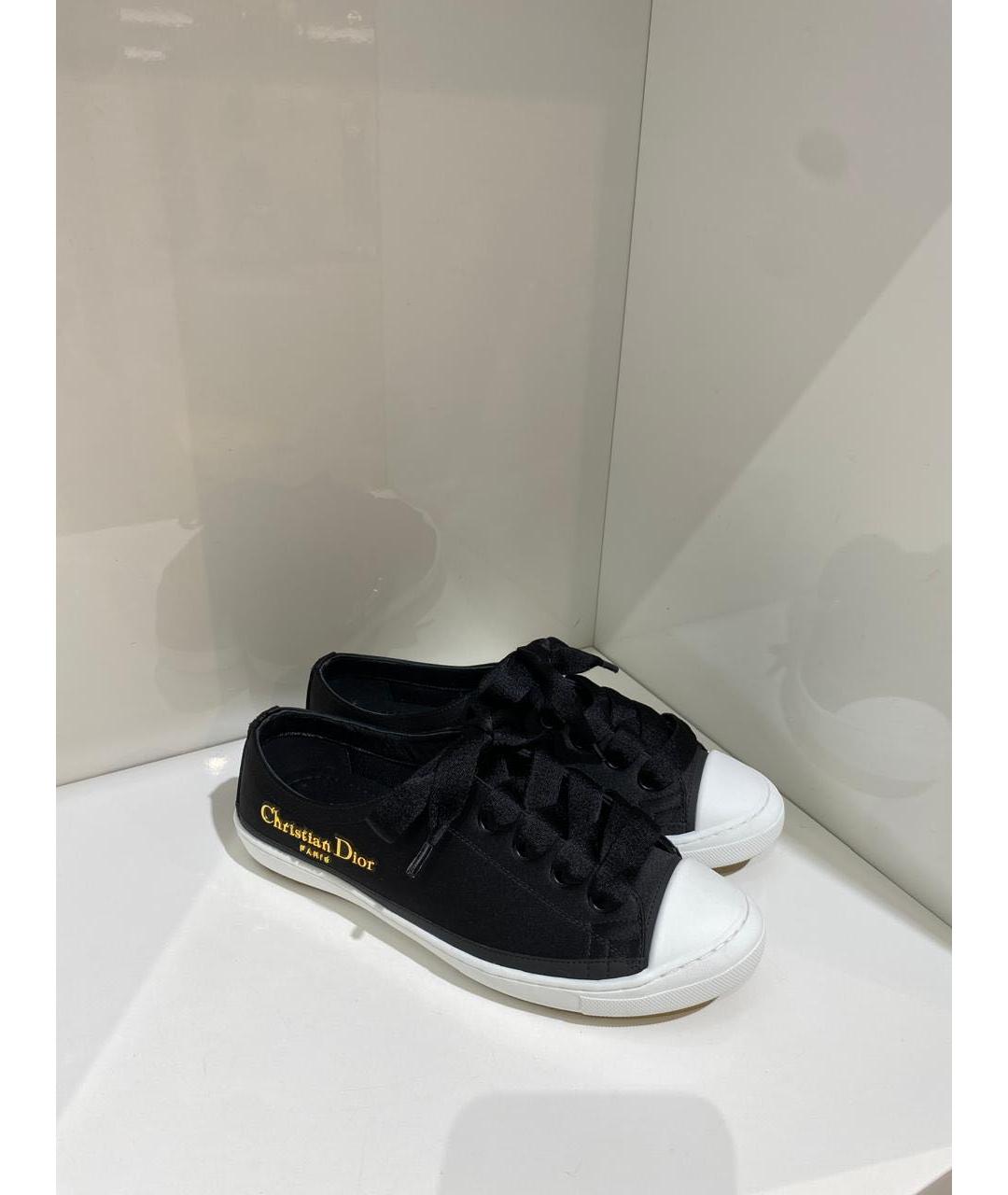 CHRISTIAN DIOR Черные текстильные кеды, фото 2
