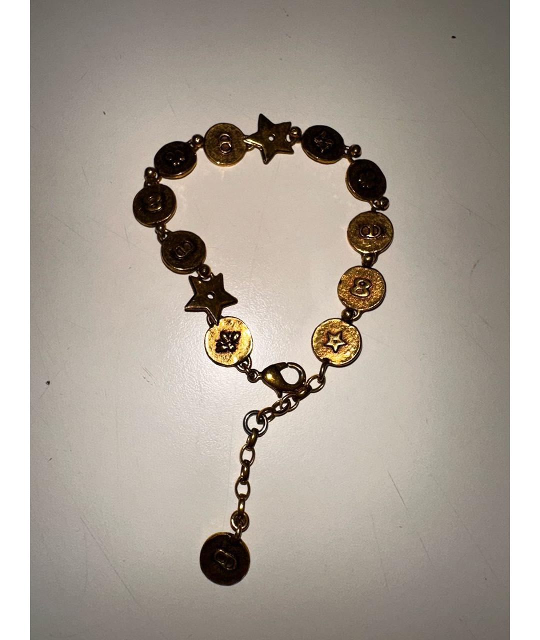 CHRISTIAN DIOR Золотой позолоченный браслет, фото 5
