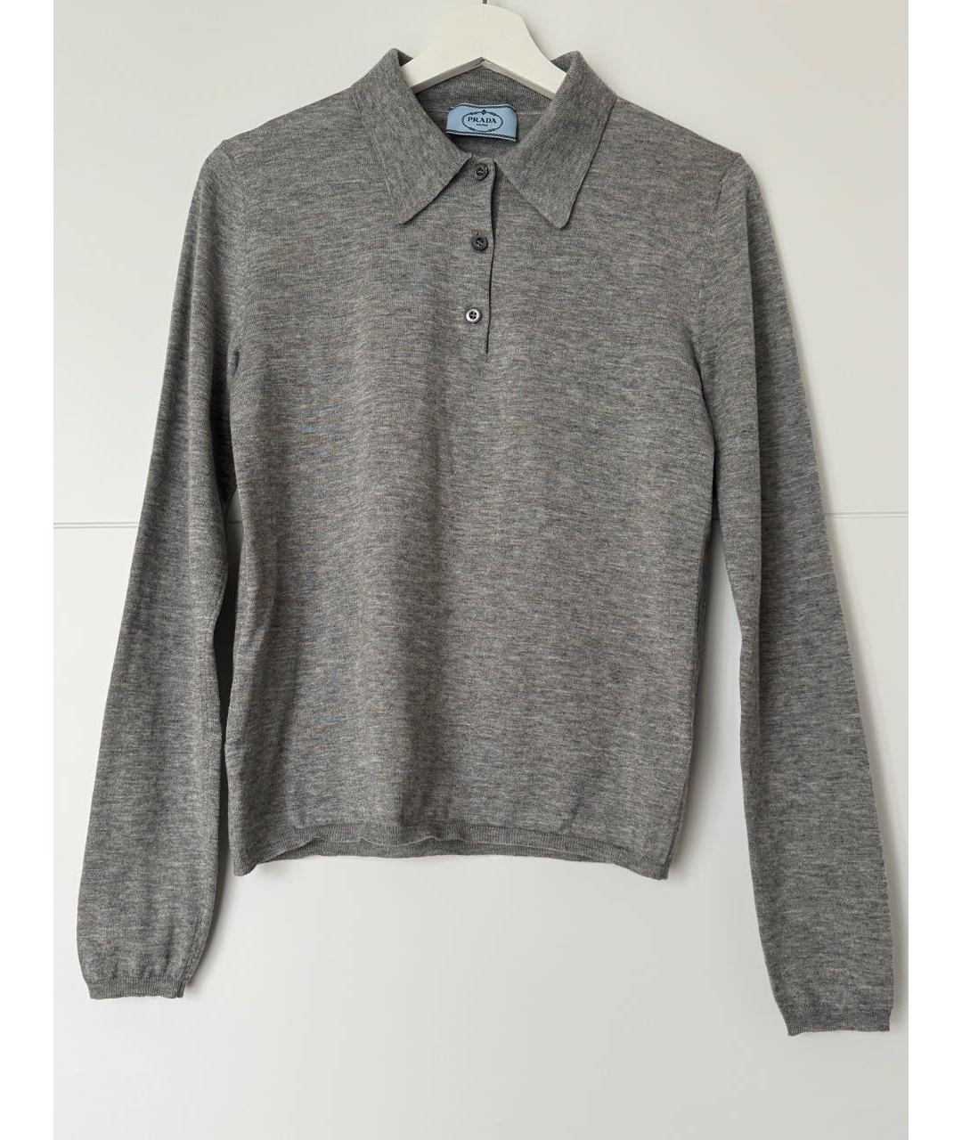 PRADA Серый кашемировый джемпер / свитер, фото 4