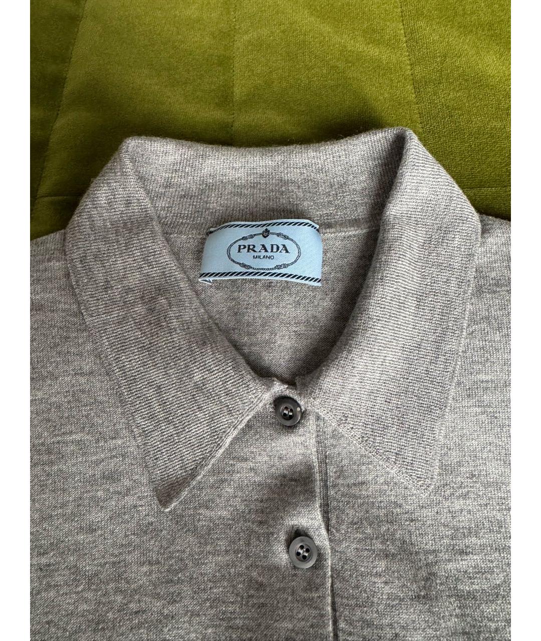 PRADA Серый кашемировый джемпер / свитер, фото 3