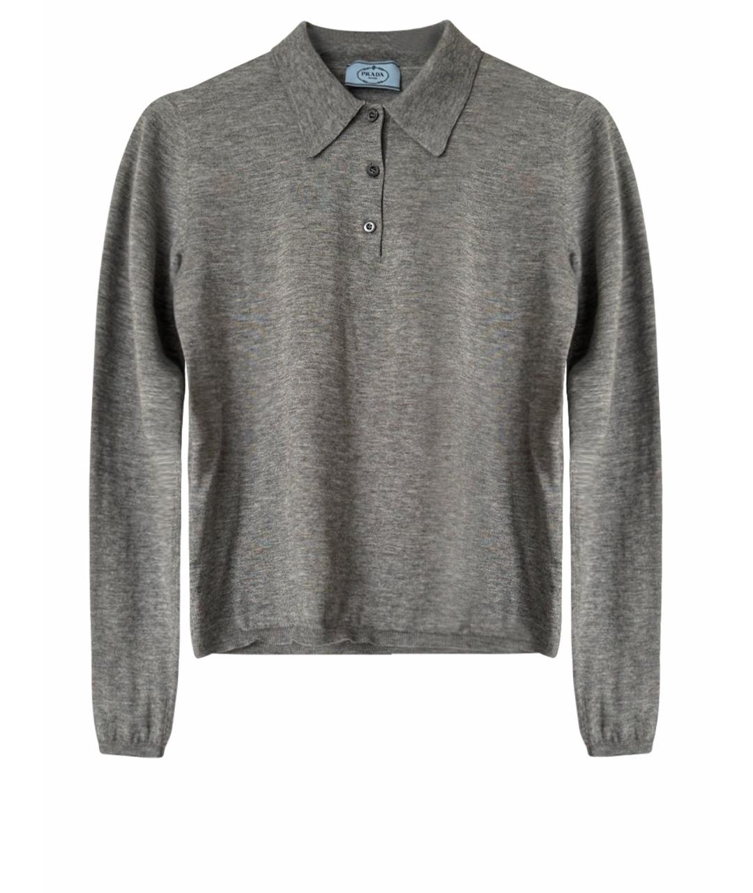 PRADA Серый кашемировый джемпер / свитер, фото 1