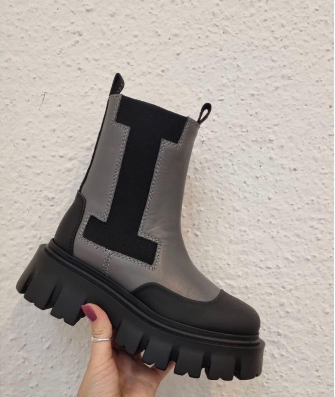 ICEBERG Серые кожаные ботинки, фото 5