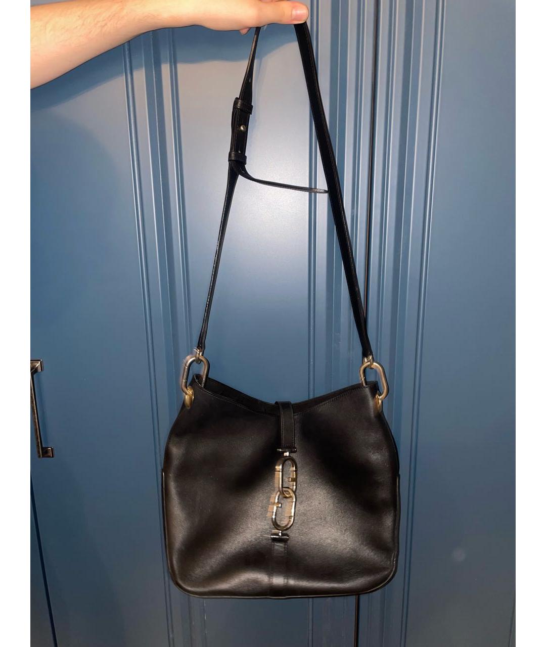 FURLA Черная кожаная сумка через плечо, фото 7