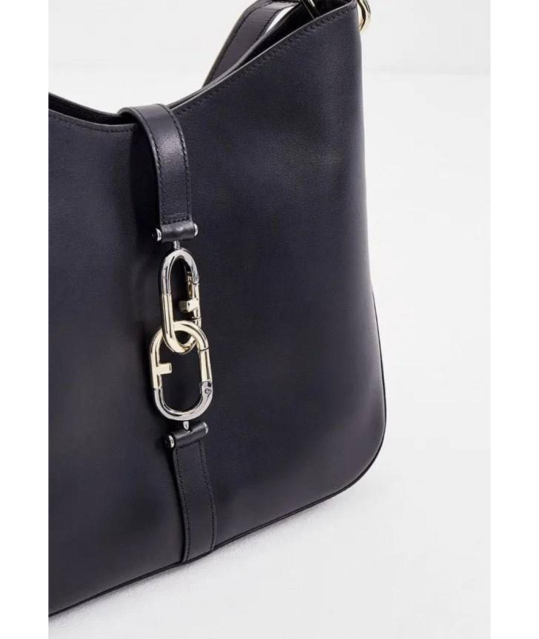 FURLA Черная кожаная сумка через плечо, фото 6