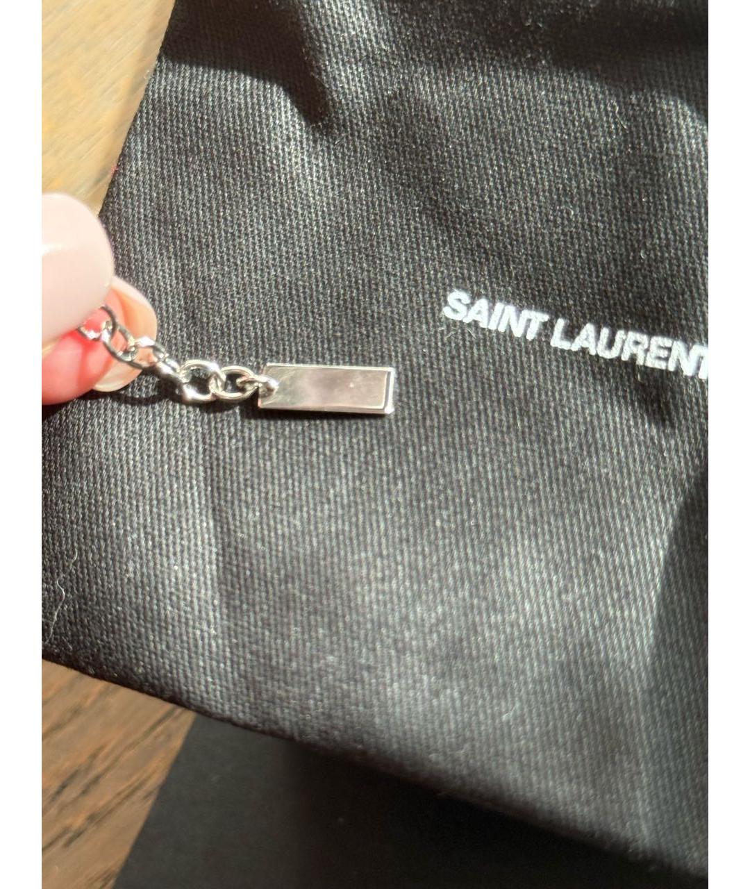 SAINT LAURENT Серебрянный латунный браслет, фото 5