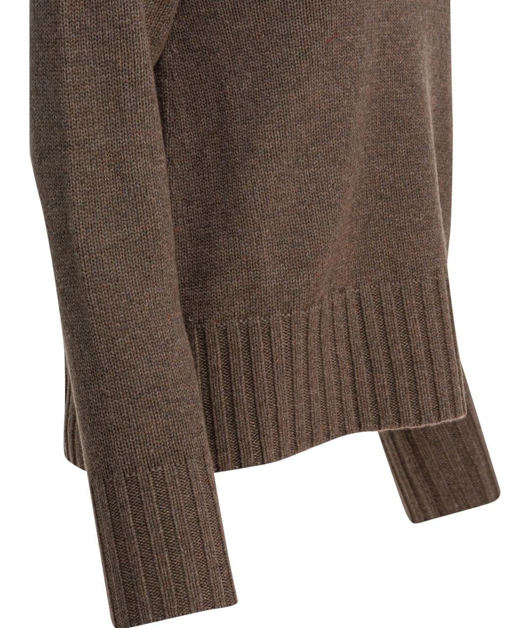 'S MAX MARA Коричневый шерстяной джемпер / свитер, фото 3