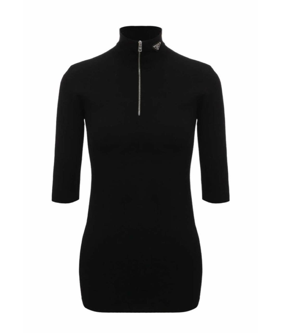 PRADA Черная вискозная водолазка, фото 5